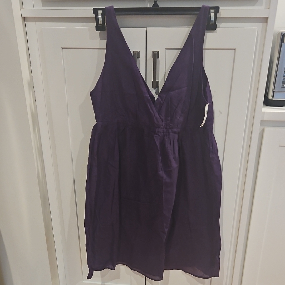 Elegant Purple Sleeveless Dress